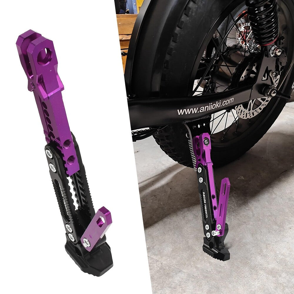 Purple Moto Side Stand Aluminum Alloy Short Motorcycle Motorbike Kickstand
