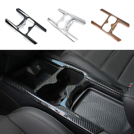 1x Carbon Fiber Water Cup Holder Cover Trim Frame Fit for Honda CR-V CRV 5th 17-2019
