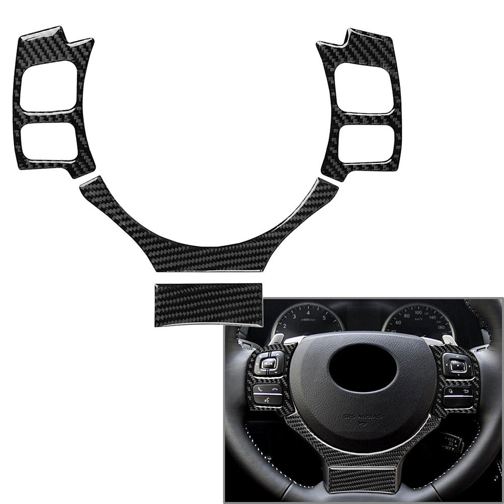 for Lexus IS250 NX200 200t 300h 4x Carbon Fiber Steering Wheel Cover Trim Type C