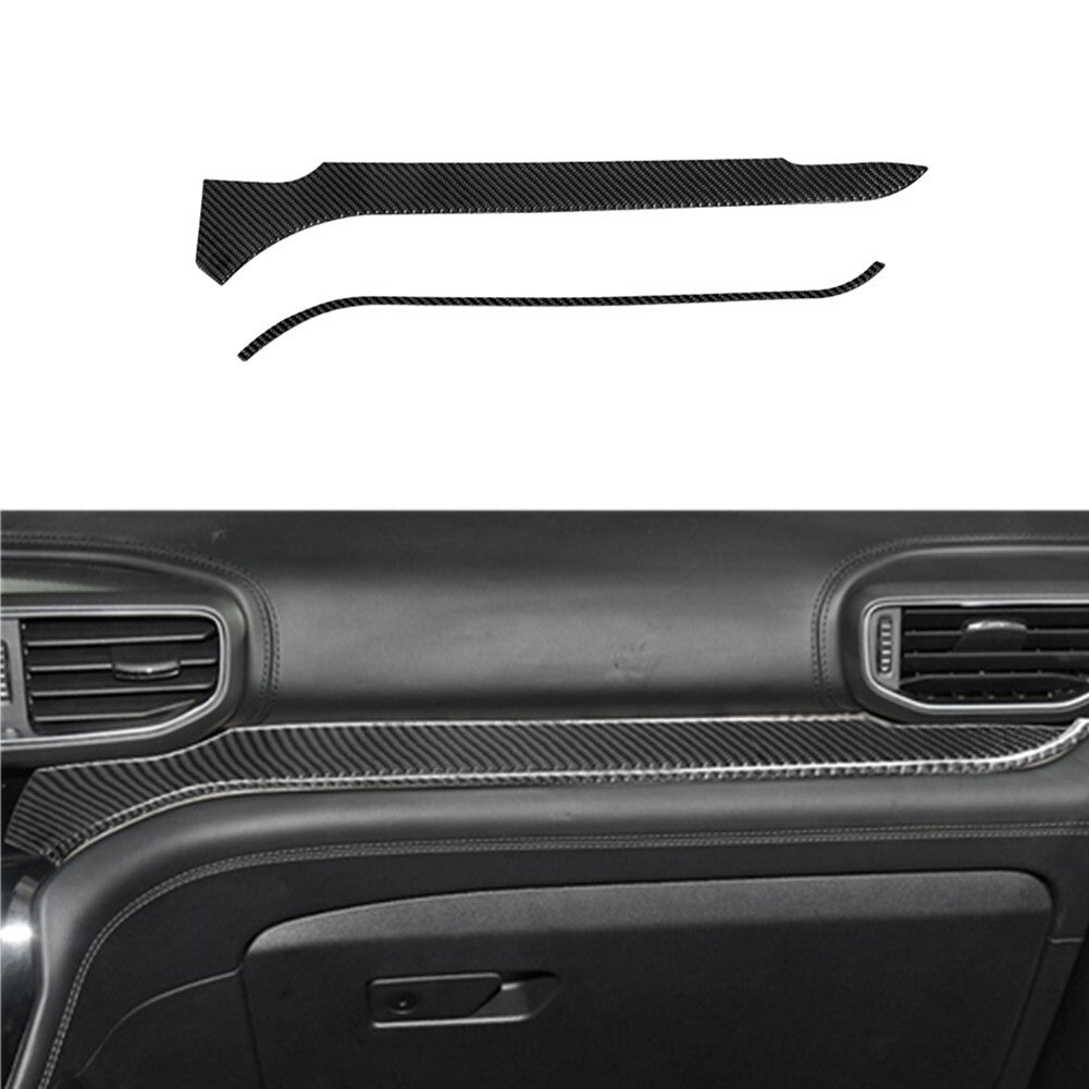 Carbon Fiber Passenger Dash Glove Box Cover Trim for Ford Explorer 2020-2023