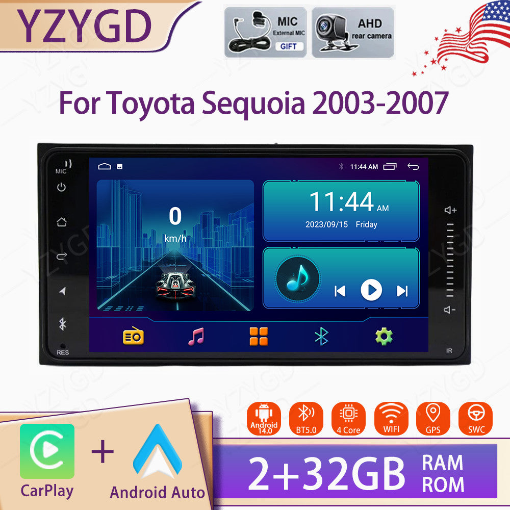 for Toyota Sequoia 2003-2007 Android Auto Carplay Car Stereo Radio Screen GPS BT