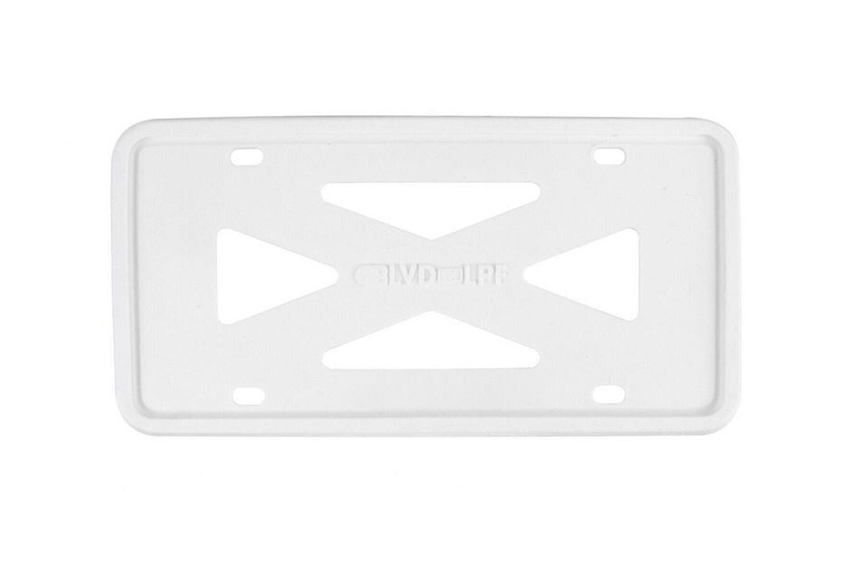 1 piece of white silicone car license plate frame cover for trunk suitable for Saab for Smart