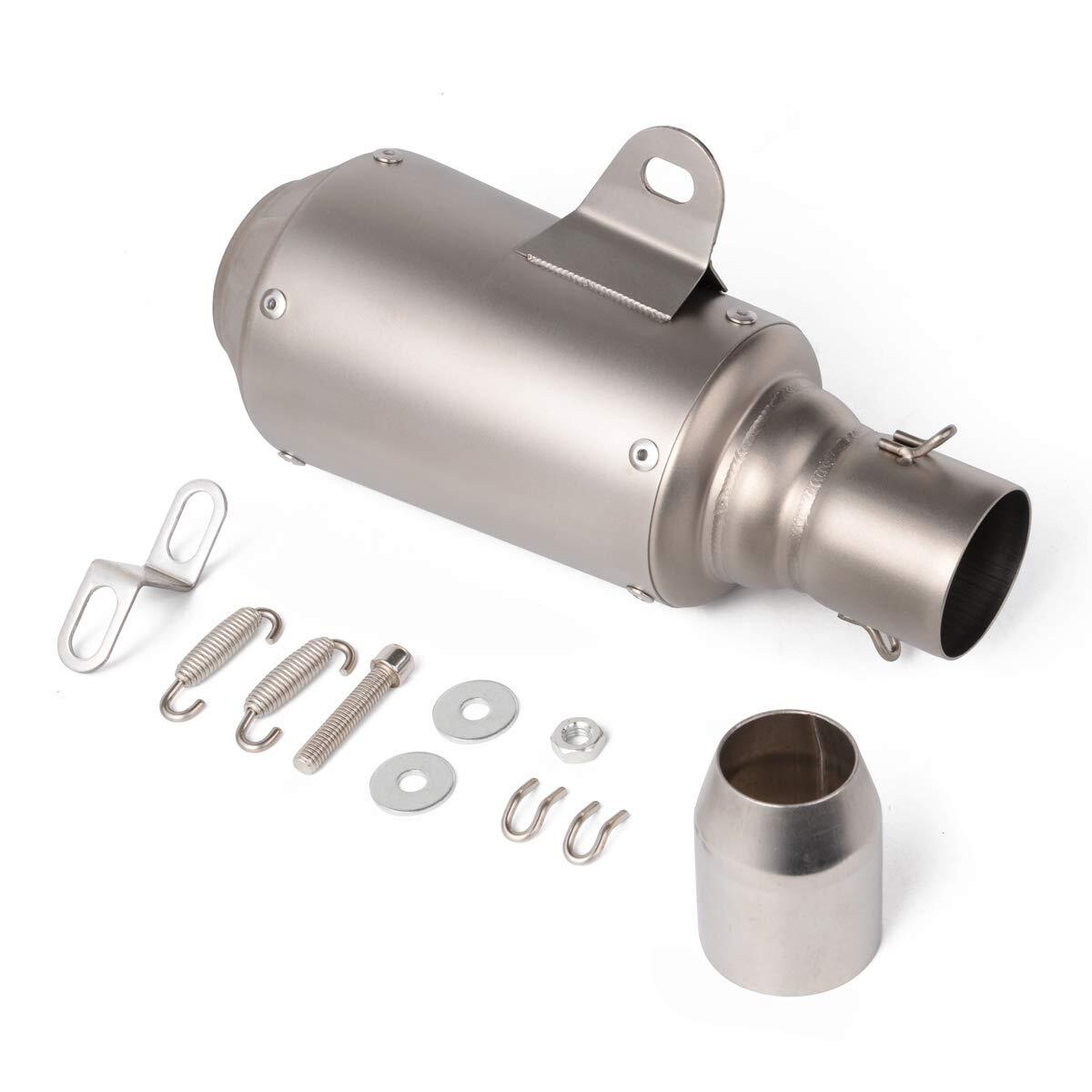 38-51mm Universal Motorcycle Short Exhaust Muffler Slip fits Most Motorcycles,