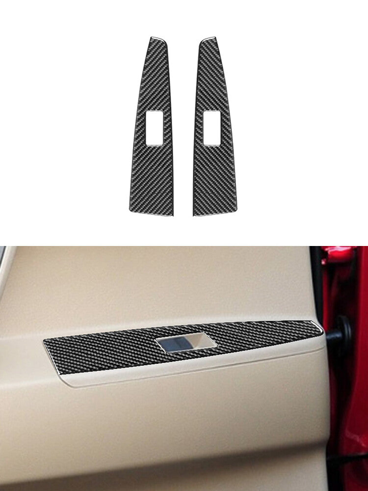 2Pcs Rear Window Lift Button Panel Trim Cover for Toyota Highlander 2008-2013