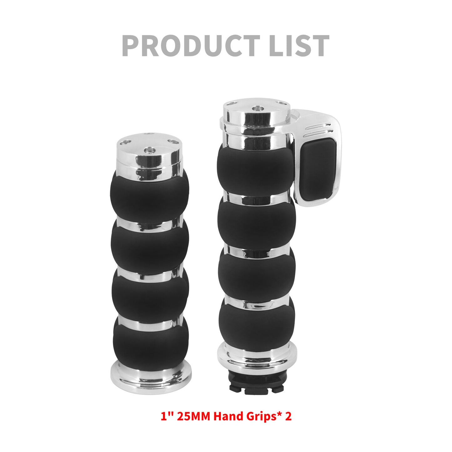 for Harley for Honda for Yamaha for Kawasaki Chrome 1 Motorcycle Non-Slip Rubber Hand Grips