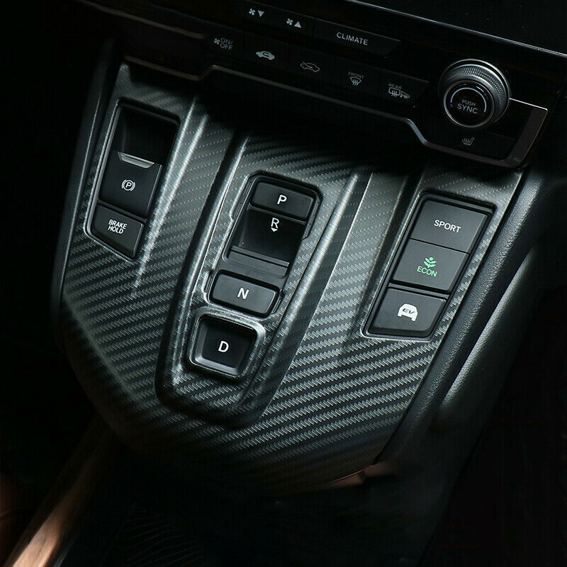 Middle Console Gear Shift Panel Trim for Honda CRV 2017-2022 Steel Carbon Fiber