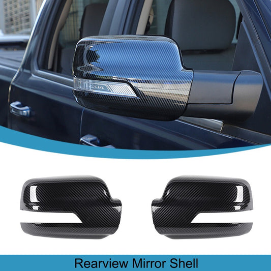Carbon Fiber Side Door Rearview Mirror Cover Shell Trim for Dodge for RAM 2018-2023