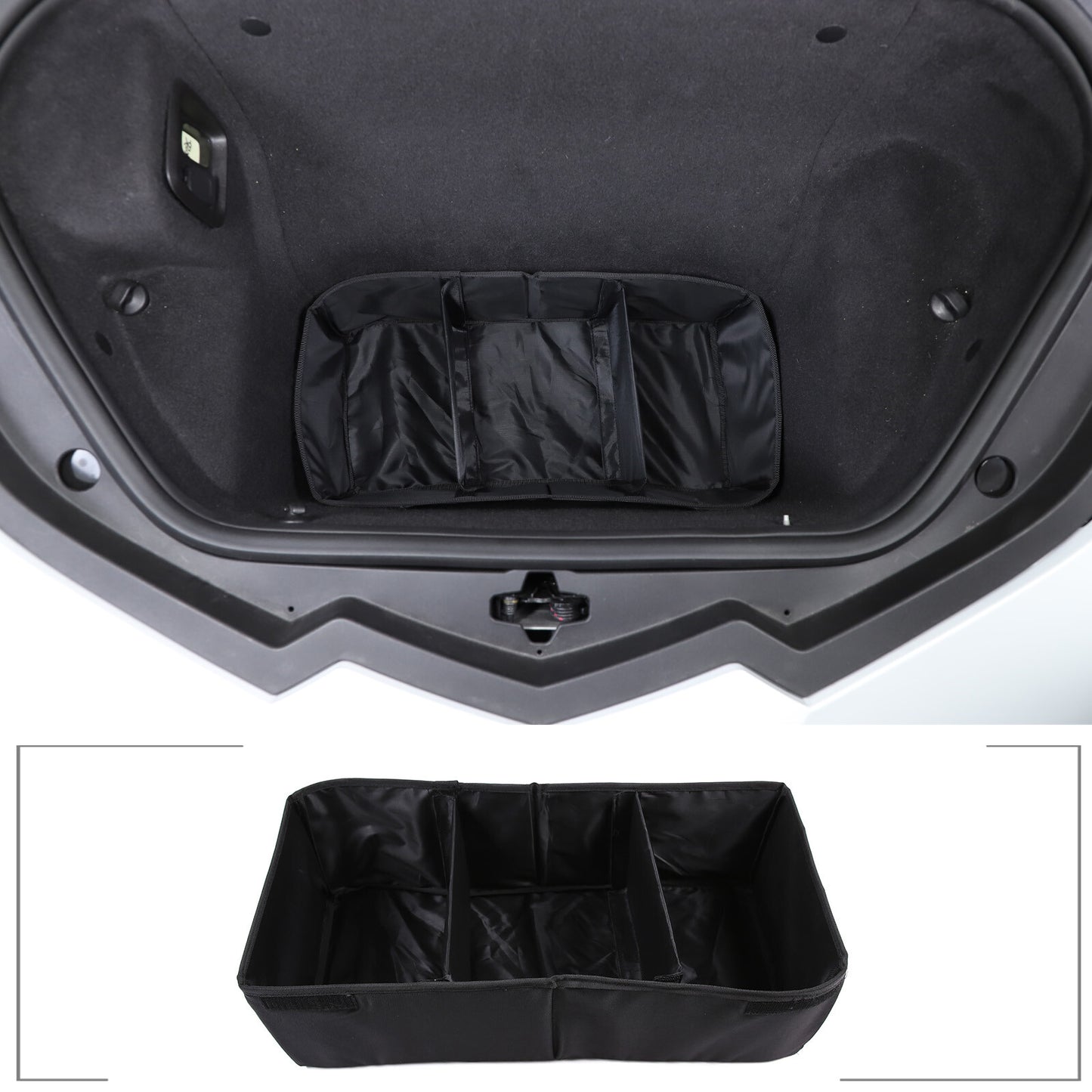 Front and rear trunk luggage storage bags and Frunk storage boxes are suitable for Corvette C8 2020-2023.