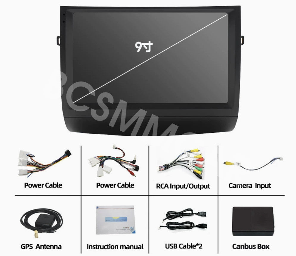Fit for Toyota Prius 2003-2009 For Apple Carplay Car Stereo Radio Navi GPS BT