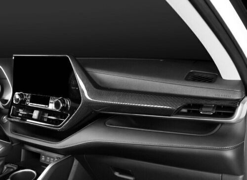 Carbon Fiber Trim Center Console Dash Navigation 2020-2023 for Toyota Highlander
