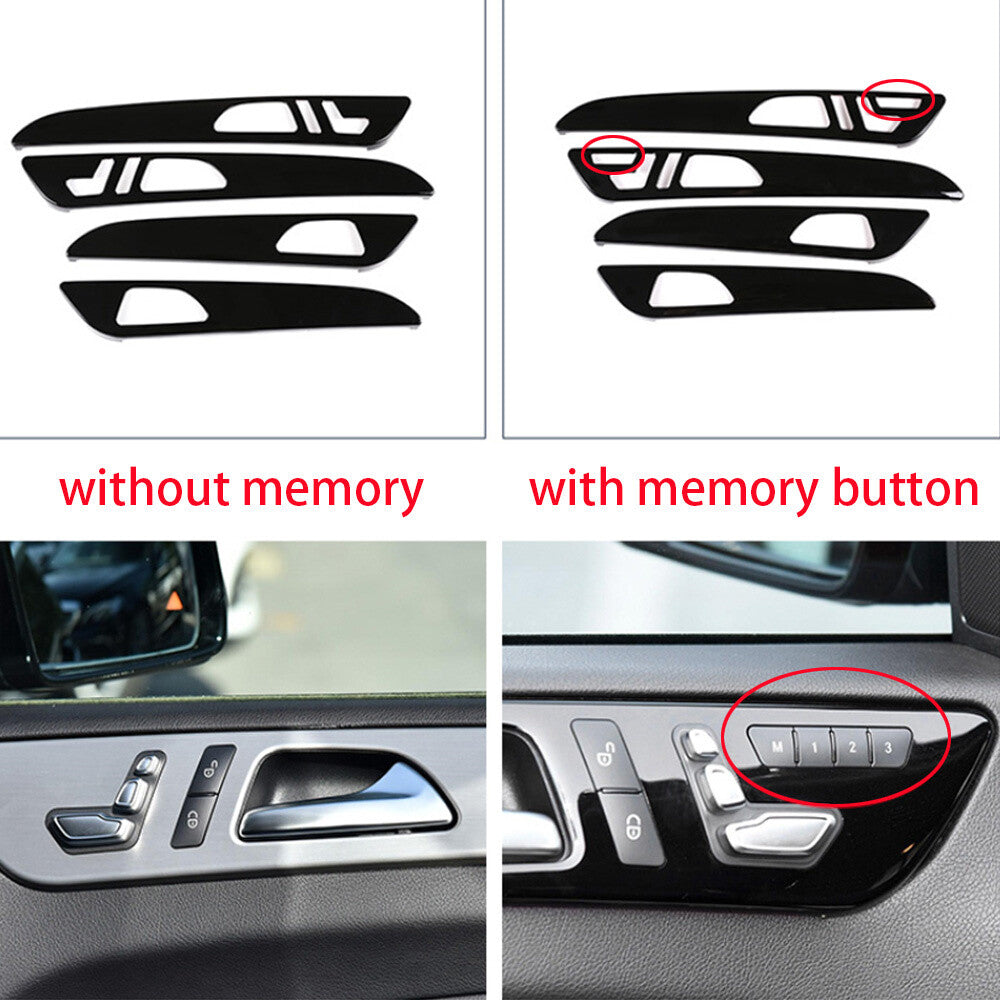 for Benz GL GLE GLS ML W166 2013-19 Interior Door Panel Cover ABS Carbon Fiber¡Á4