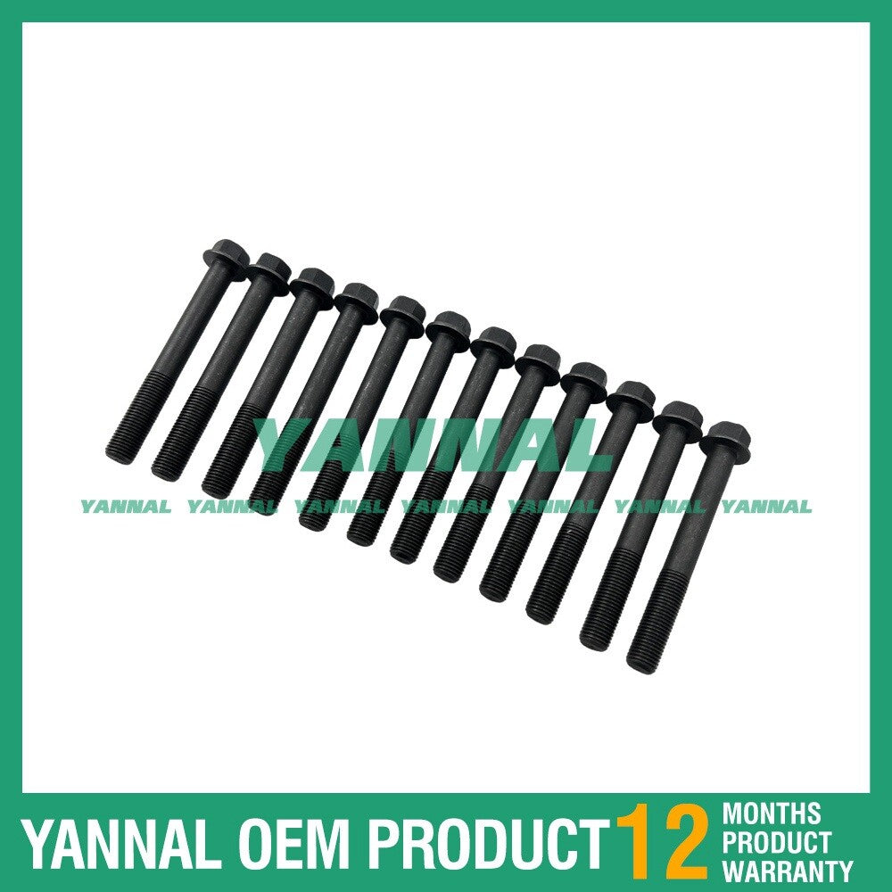 12 new 3LD1 Cylinder Head Bolt Sets for Isuzu H 36 R Excavators