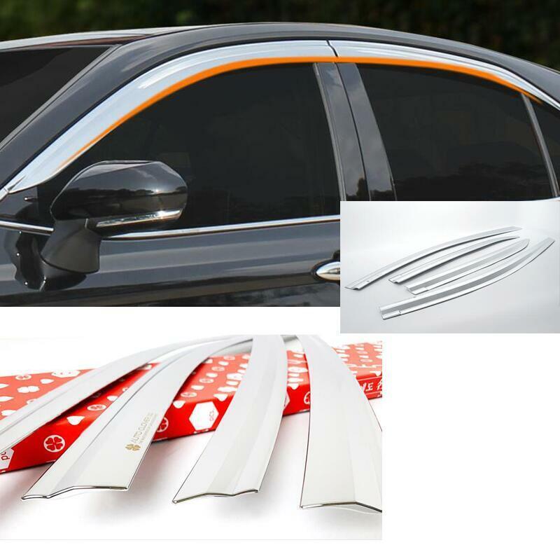 for Toyota for Camry 2012-2017 Chrome Window Visor Rain Guard Vent Sun Shade Trim 4x