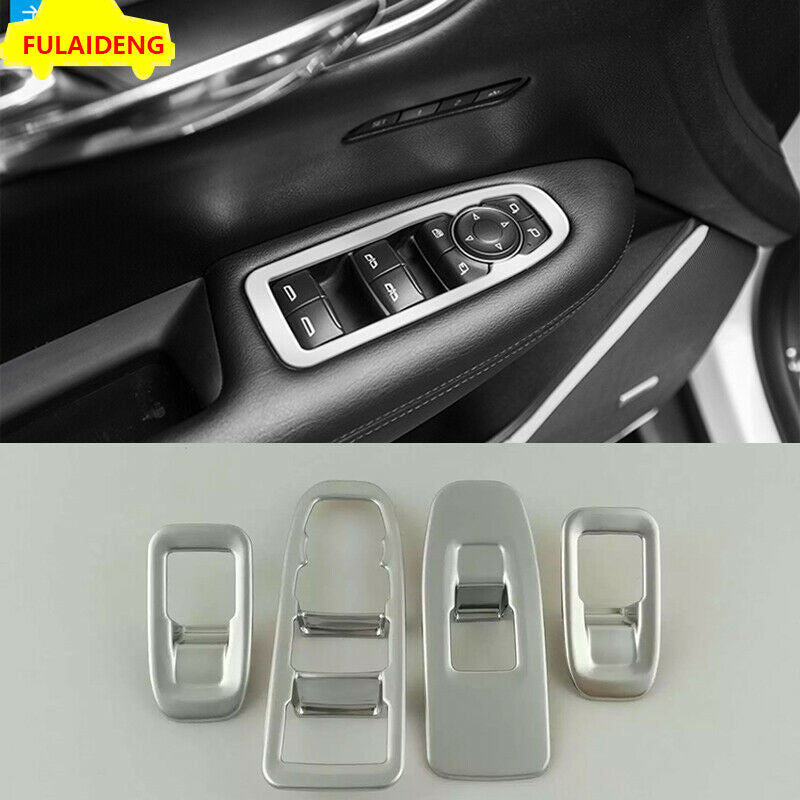 for Cadillac XT5 2016-2020 Silver interior window lift panel switch cover trim