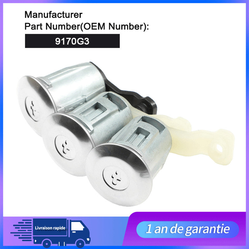 KIT 3 BARILLET DE PORTE + 1 ANTIVOL DE DIRECTION NEIMAN POUR BERLINGO PARTNER