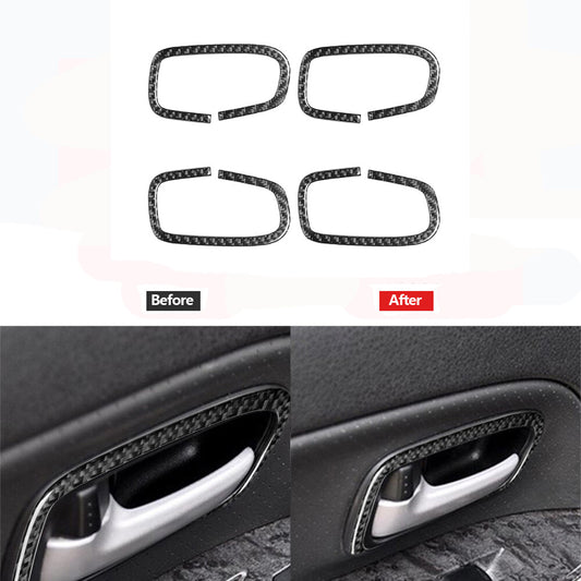 4X Carbon Fiber Door Handle Panel Cover Trim for Suzuki Grand Vitara 2006-2013