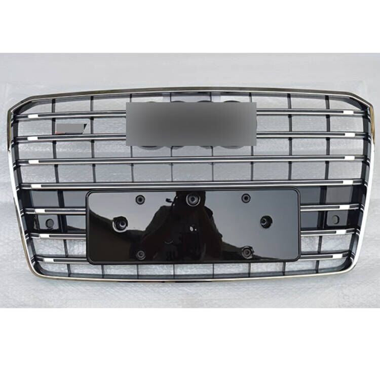 Fit for Audi for A8 2015-2017 Front Bumper Grille Mesh Grill S8 Style Grilles Silver