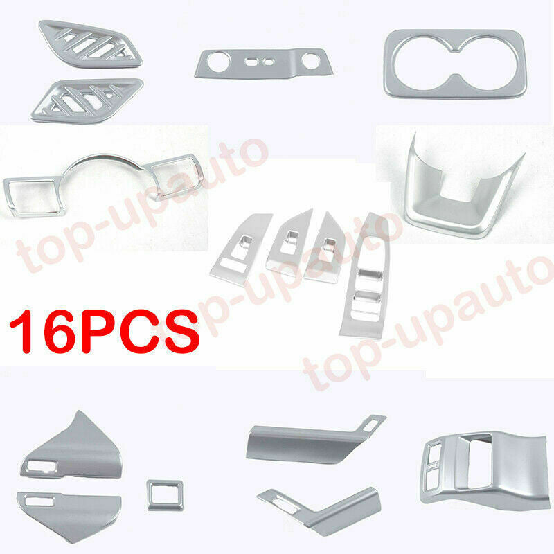 for Nissan Rogue 2021 2022 2023 2024 Matte Silver Interior Trims Cover 1Set ABS