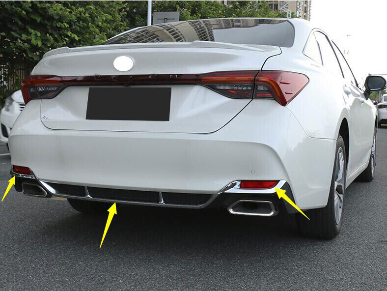 Chrome Rear Bumper Decorate Protector Cover Trims 3P for Toyota for Avalon 2019-2021