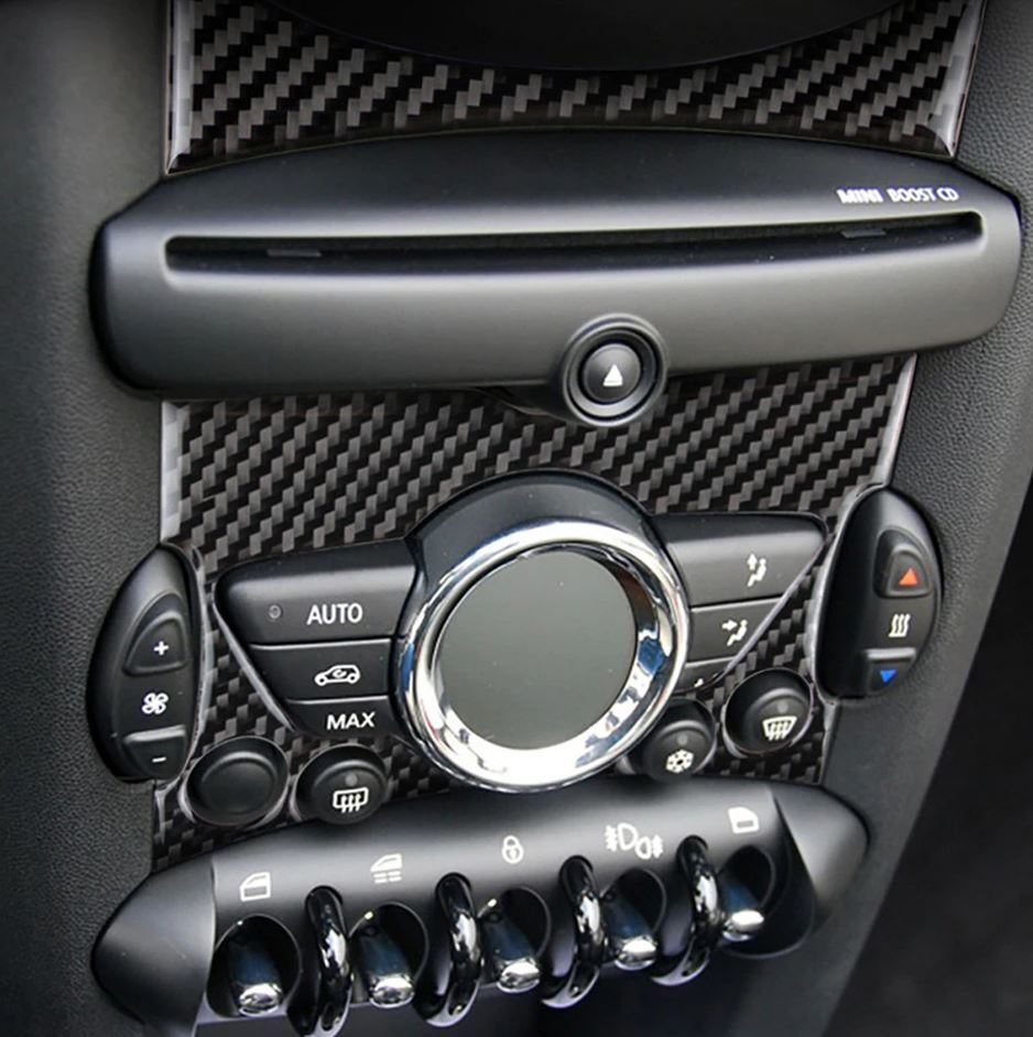 Car interior trim center control panel cover sticker for R55 R56 R57