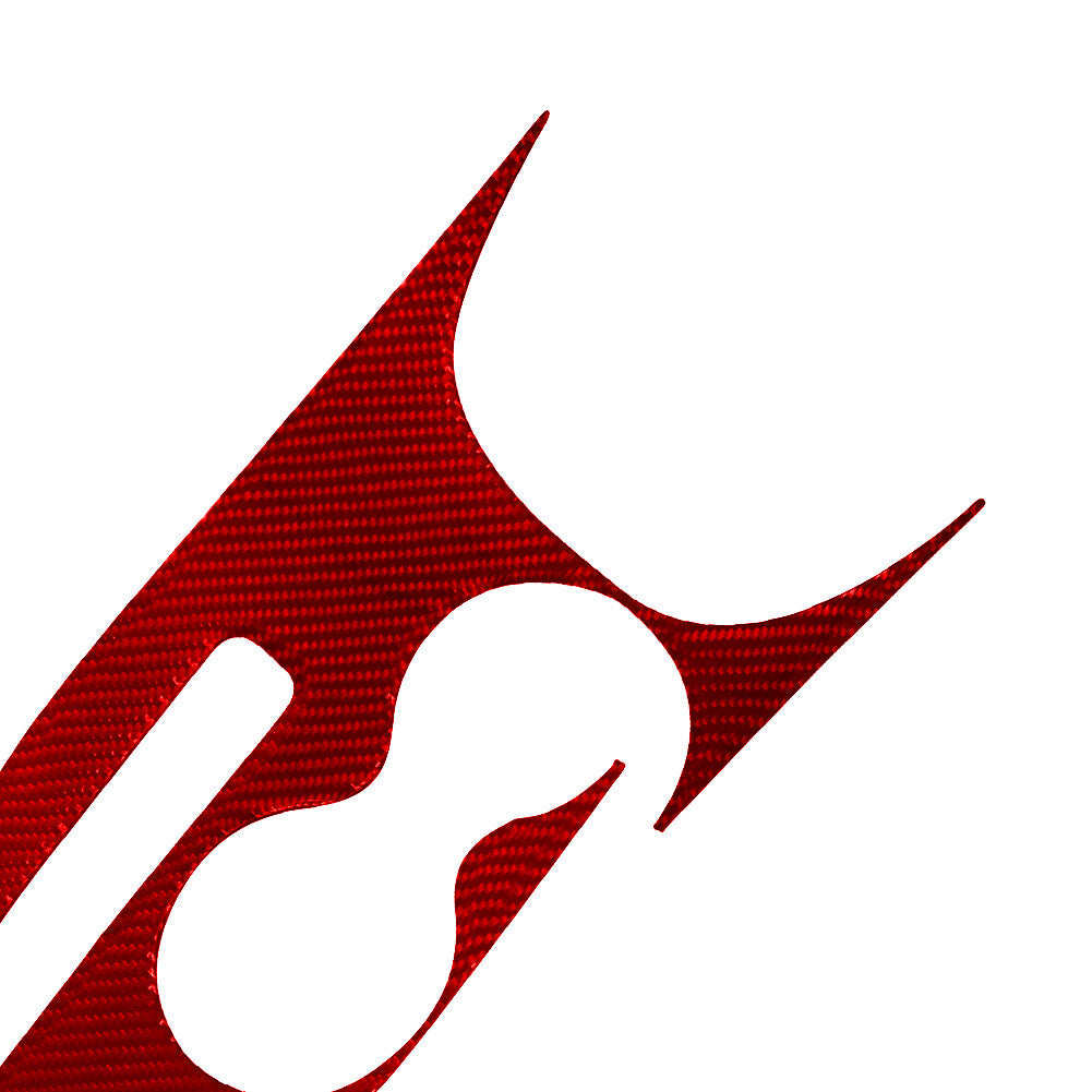 Red Carbon Fiber Center Cup Holder Panel Cover Trim for Chrysler 200 2011-2014