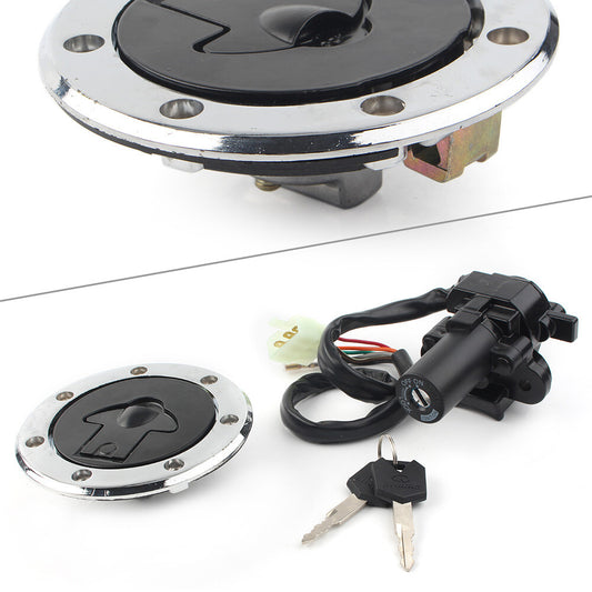 for Kawasaki ZX7R ZX9R ZXR750 ZX900 Ignition Switch Gas Cap Cover Lock w/Key Set