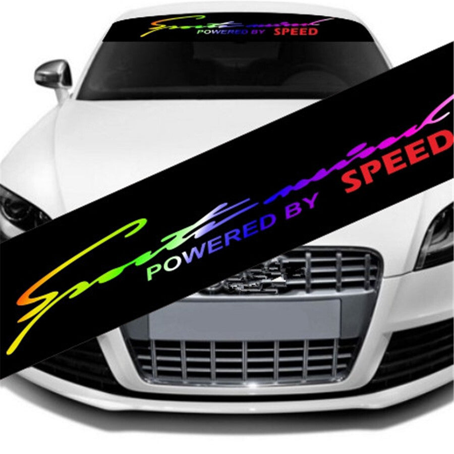 51in Car Front Windshield Sunshade Decal Window Racing Speed Sticker Waterproof
