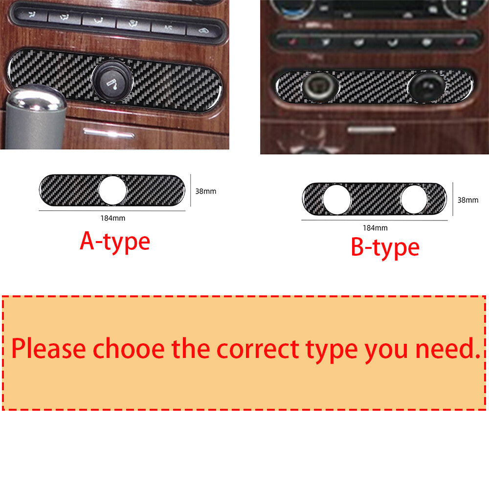 Red Carbon Fiber Center Cigarette Lighter Panel Cover for Ford F-150 FX4 04-08 B