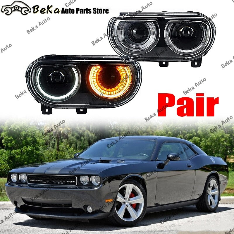 One pair of headlights for 2008, 2009, 2010, 2011, 2012, and 2013 for Dodge for Challenger models.