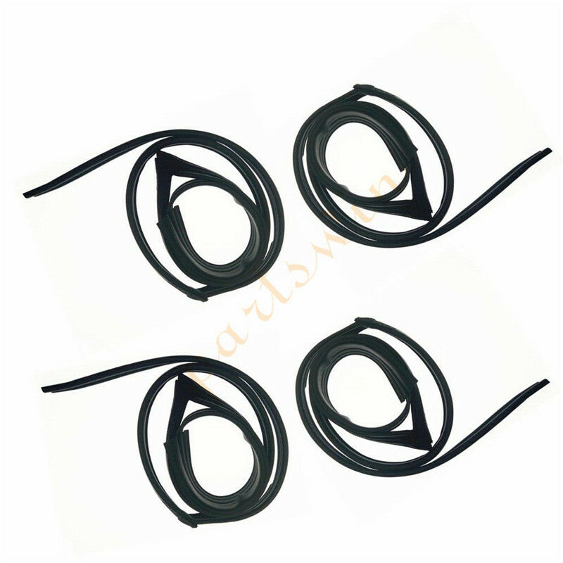 4-piece door glass access channel weather window seal for Honda Accord sedans 1994-1997