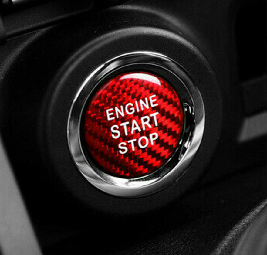Carbon fiber engine start/stop button cover for Subaru BRZ and for Toyota 86 (2013-19)