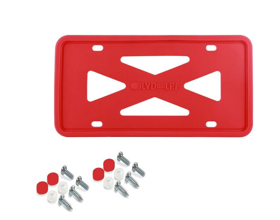 1 piece of red silicone car license plate frame cover for trunk, suitable for Jeeps.