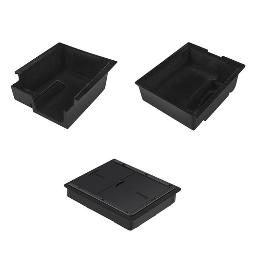 3¡ÁCenter Console Organizer Tray Kit for 2019-2023 for Tesla Model 3/Y Armrest Drawer