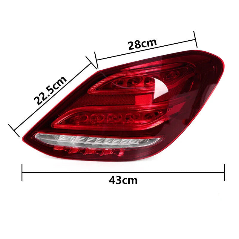 Rear Tail Lights Turn Signal Light Pair for Benz C-class W205 C300 2014-2018