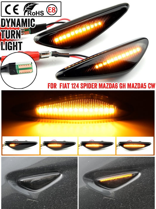 Dynamic Side Marker Turn Light for Fiat 124 Spider for Abarth for Mazda 6 GH MX-5 ND
