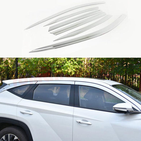 for Hyundai for Tucson 2022-2024 silver Window Visors Sun Rain Guard Vent Deflectors