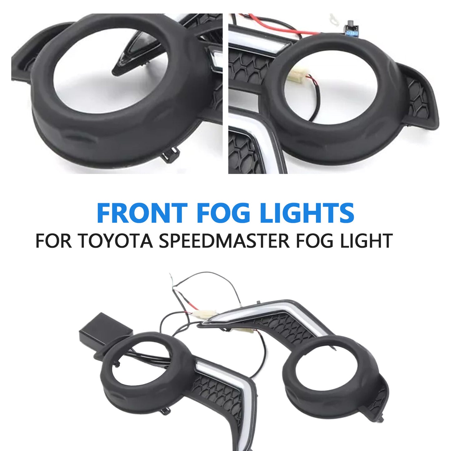 for Toyota 4R 2014-2024 Amber LED Fog Lamps Light DRL Daytime Running Lightl2