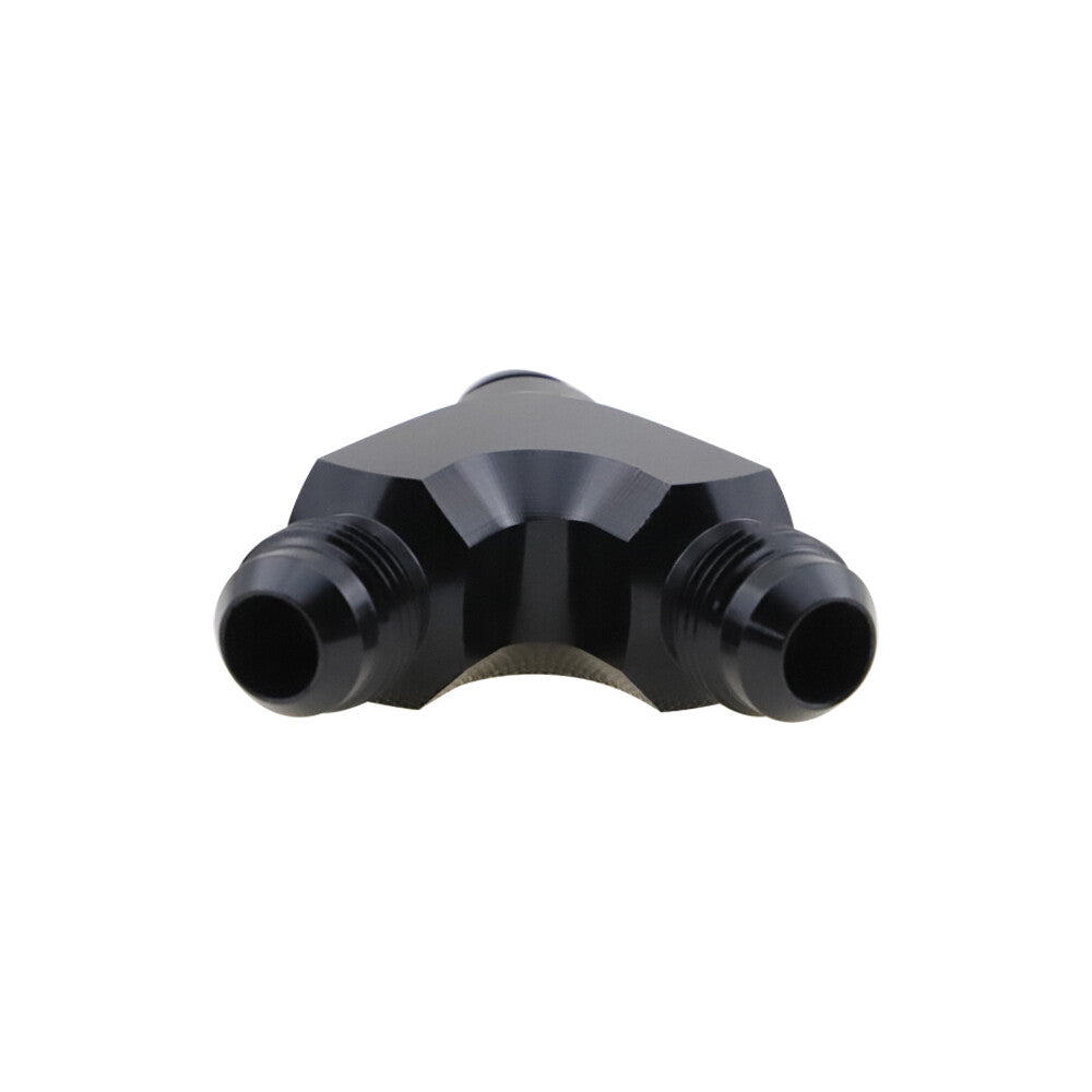 Black 8AN Y Block Fuel Y Connector Coupler 8/8/8 T -8/-8/-8 Adapter