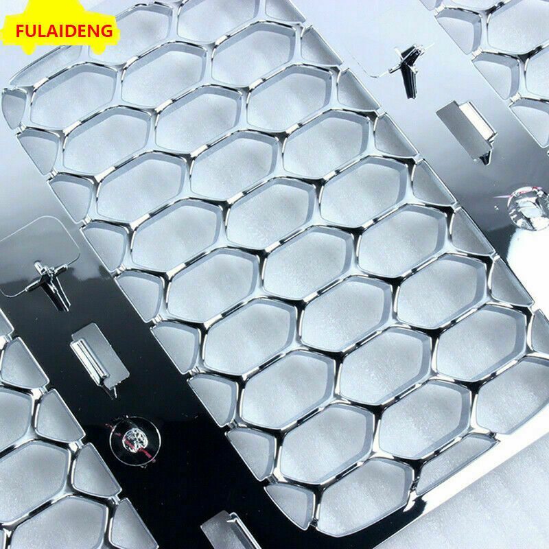 for Jeep Grand Cherokee 14-16 Chrome Front bumper Center Mesh Grille Cover Trim