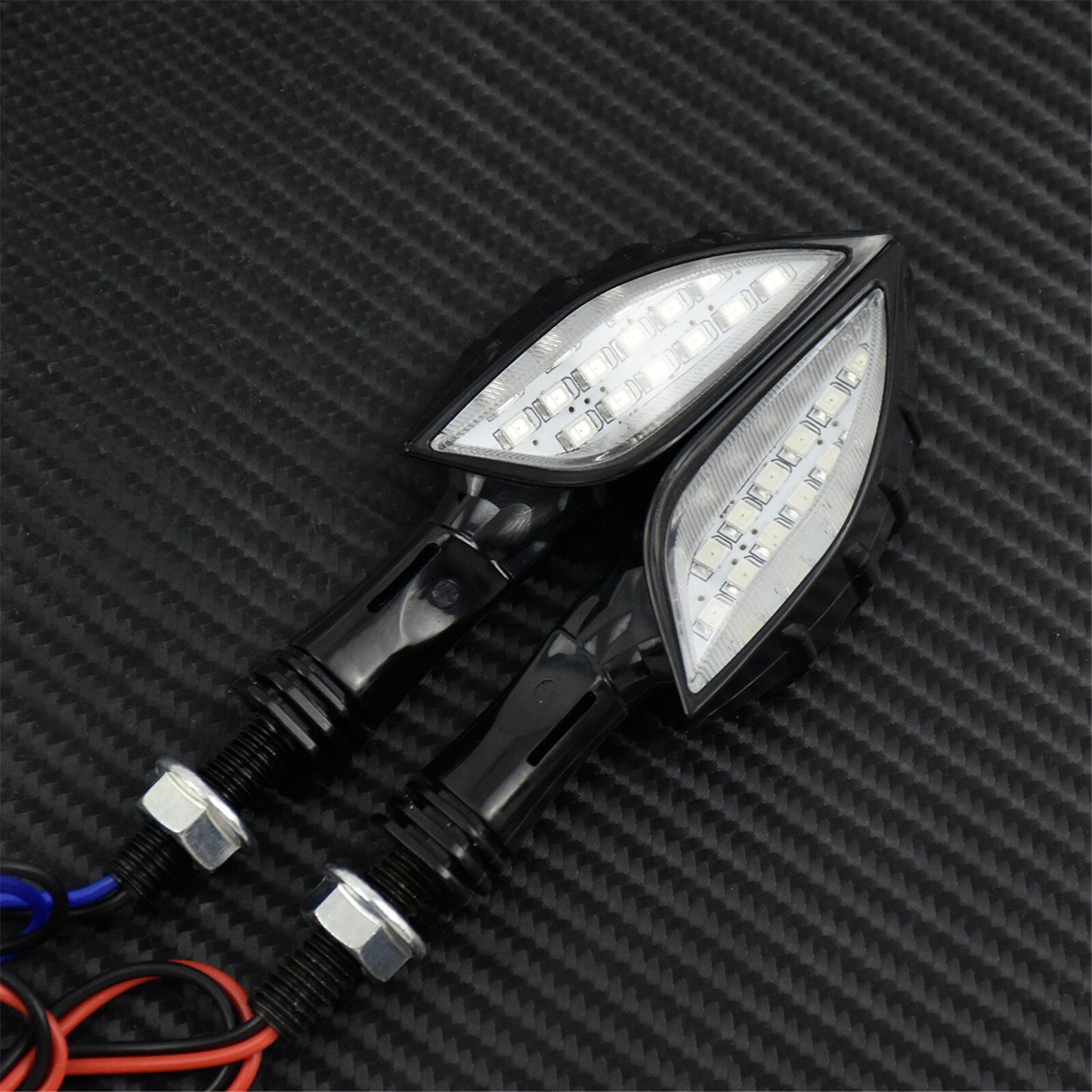 2X Motorcycle Black 8mm Skull Turn Signal Indicators Light Fit for Harley XL1200
