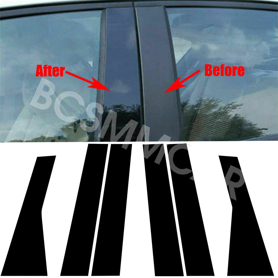 Pillar Trim 6pcs Set Door Cover Piano Post Fit for Jeep Grand Cherokee 2011-2021