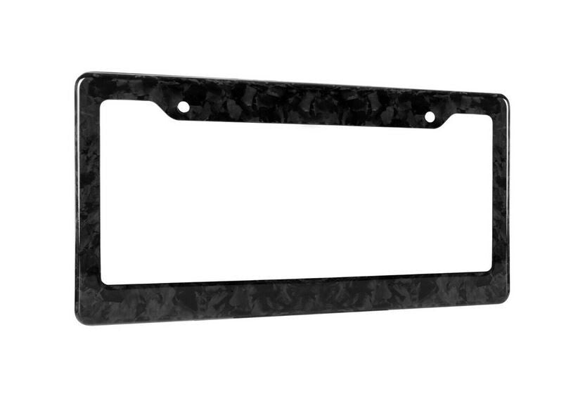 Car license plate cover, frame cover, rear boot, black forged carbon fiber, suitable for Toyota