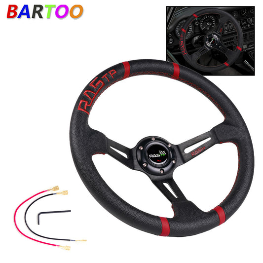 Steering Wheel Deep Dish Drifting Sport Aluminum Surface Racing 13inch