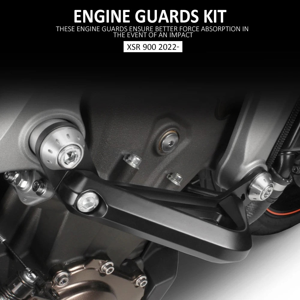 Side Engine Guard Protection Sliders Crash Pads for YAMAHA XSR900 2022-2023