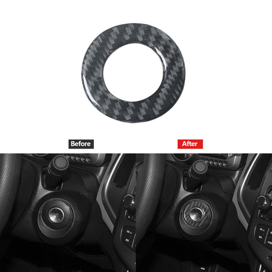 Carbon Fiber Key Hole Ignition Cover Trim Sticker for Chevrolet Sonic 2012-2016