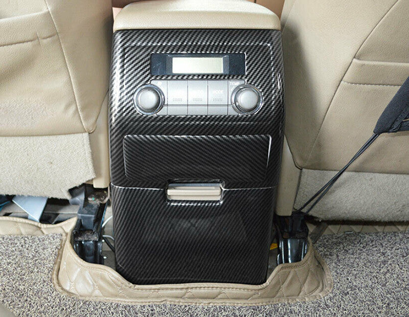 for Toyota Highlander 2008-13 Carbon Fiber Rear Air Outlet Anti-Kick Panel Trim