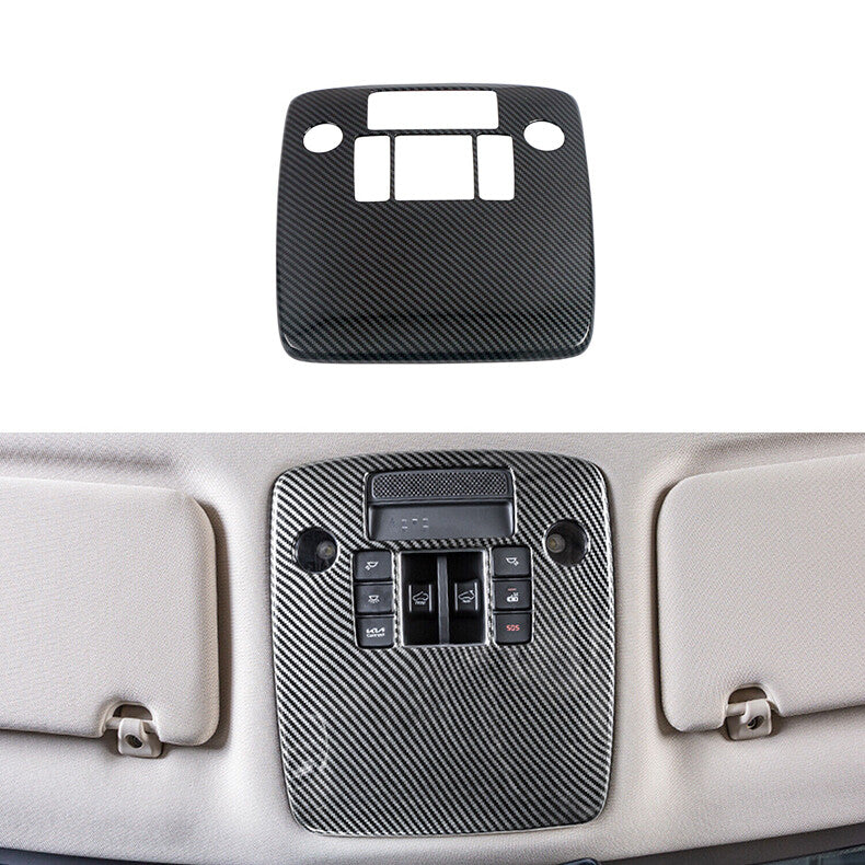 for Kia Carnival 2022-23 Carbon Fiber Inner Front Reading Light Lamp Cover Trim