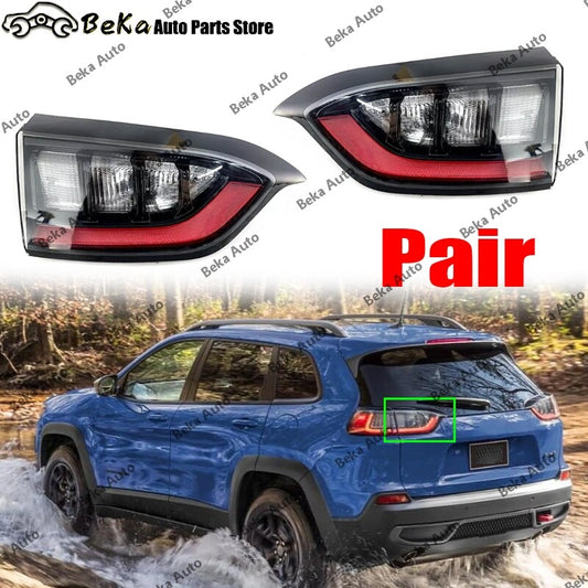 Left and right LED taillights and rear brake lights suitable for 2019, 2020, and 2021 for Jeep Cherokee.