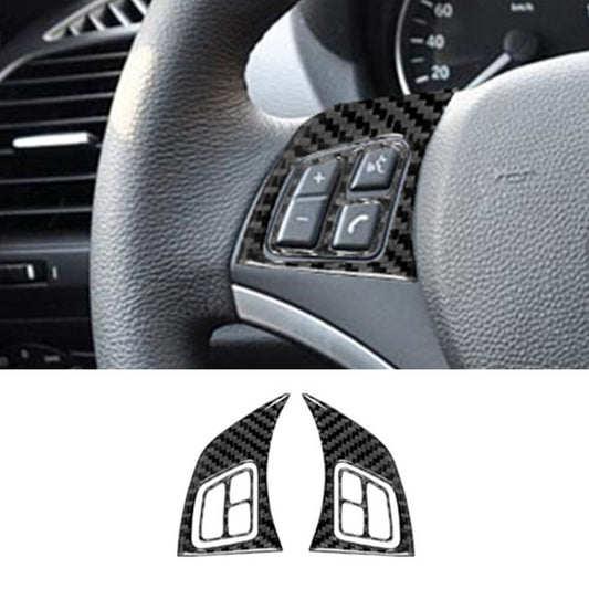 Carbon fiber steering wheel button trim for BMW 1 Series convertible E82/E88 2008-2013 type A