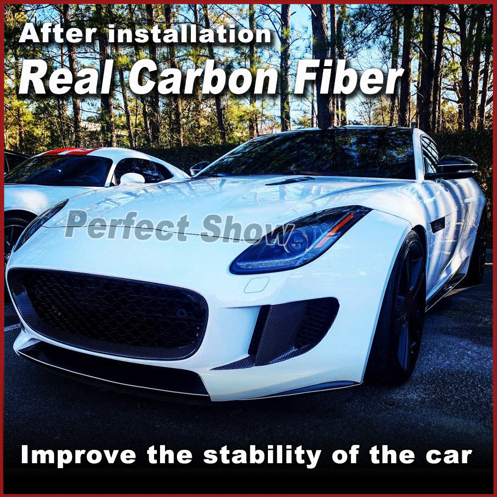 Fit for Jaguar for F-type 2013-16 Real Carbon Fiber Front Bumper Grill Grille Frame